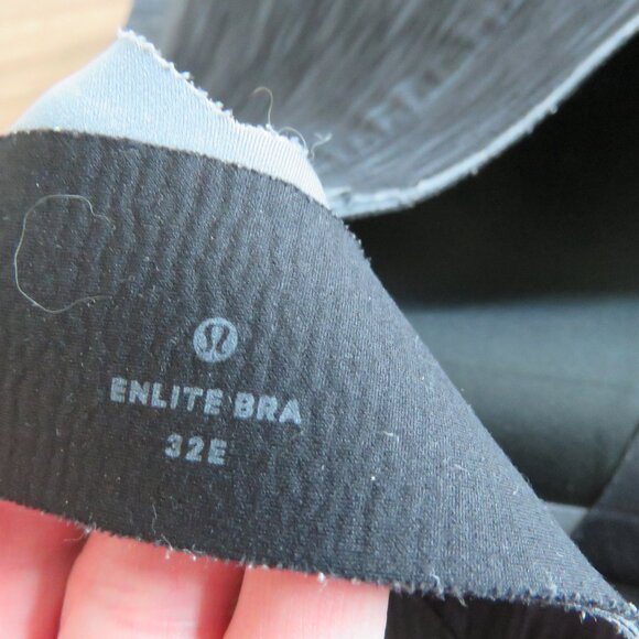 LULULEMON Enlite Bra Zip Front High Support Static Rain Dark Cast Black Size 32E - Picture 13 of 13